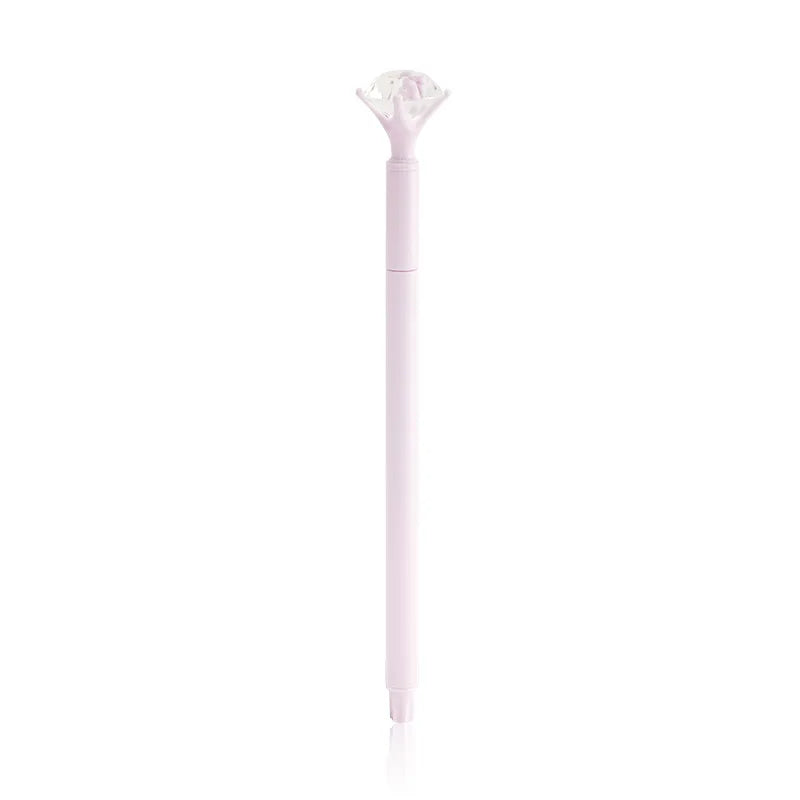 1PC Big Diamond Crystal Pen Gem Ballpoint-Pens Ring Wedding Metal Ballpen Kawaii Magical Pen Fashion School Office Supplies