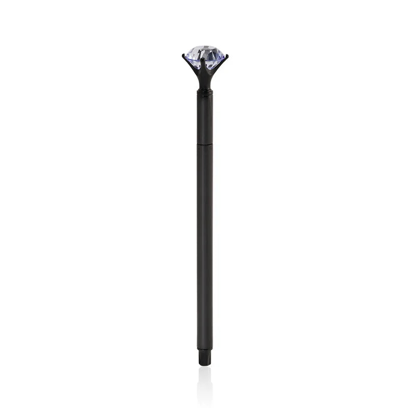 1PC Big Diamond Crystal Pen Gem Ballpoint-Pens Ring Wedding Metal Ballpen Kawaii Magical Pen Fashion School Office Supplies